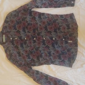 Men's long sleeve floral shirt.